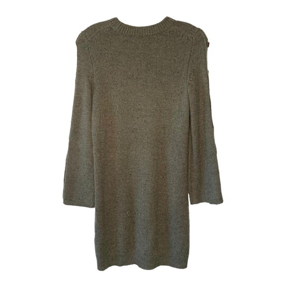 MADEWELL Olive Green Donegal Button-Sleeve Wool-Blend Sweater Dress Size XXS - Picture 8 of 9